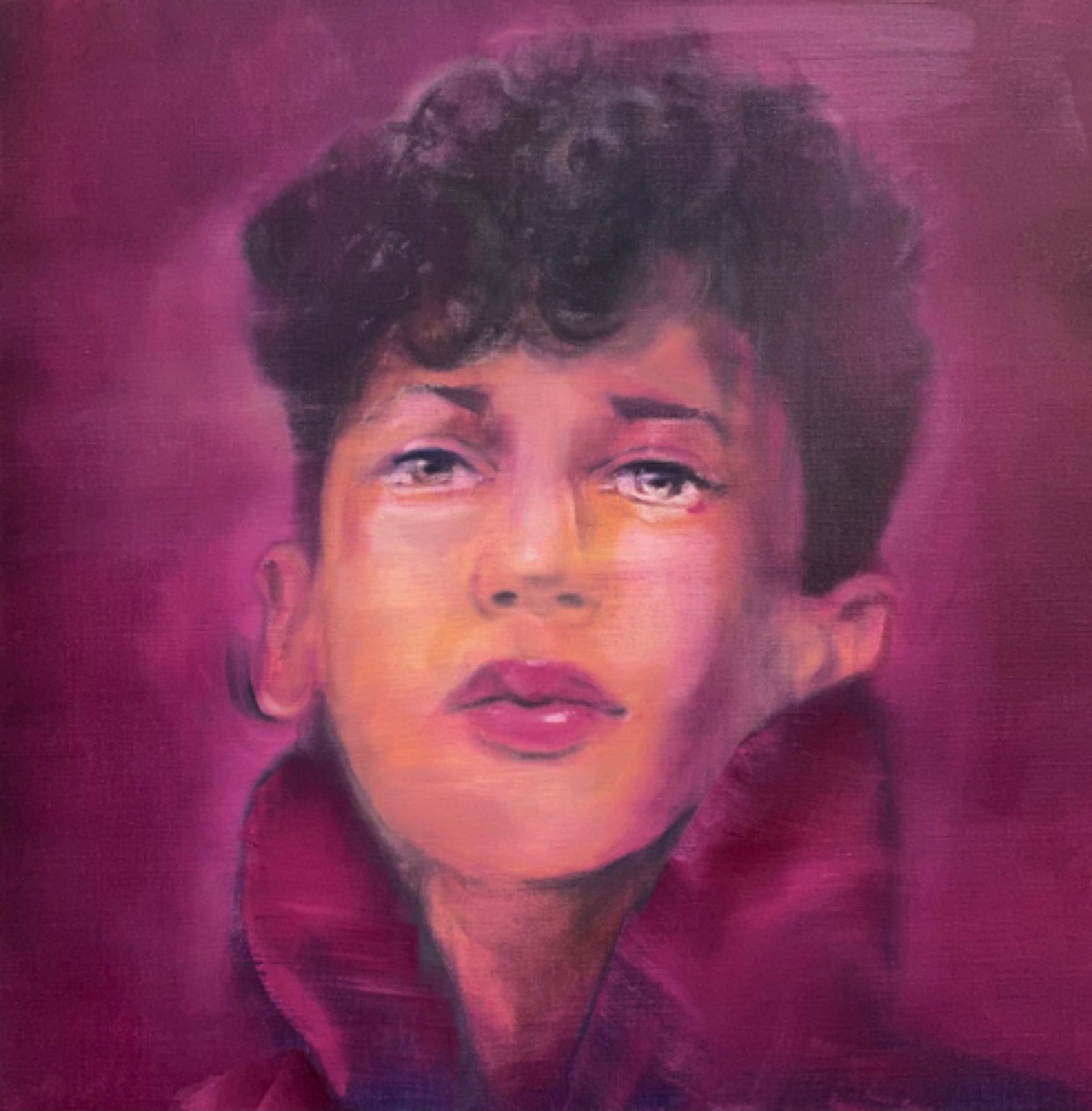 Gregg Chadwick
Kamala at Howard 
20”x20” oil on linen 2020 
Tiffany Montgomery Collection, Dallas, Texas 
Sold April 2023